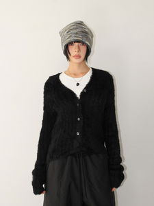 FEATHER HAIRY CARDIGAN