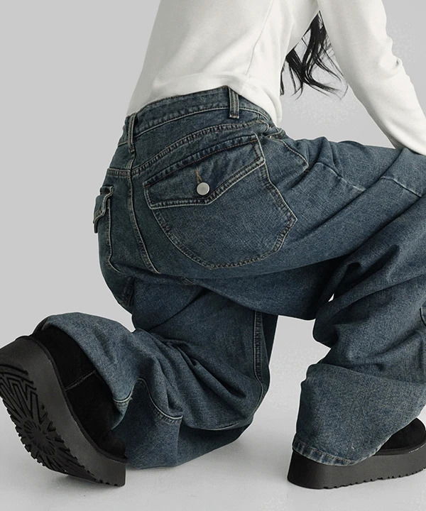 Maken Balloon Wide Denim Pants 牛仔裤