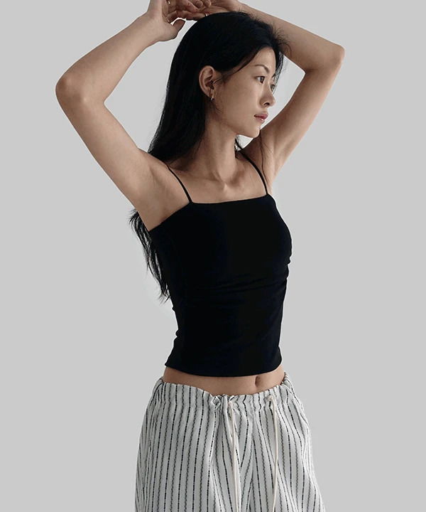 高領修身無袖背心