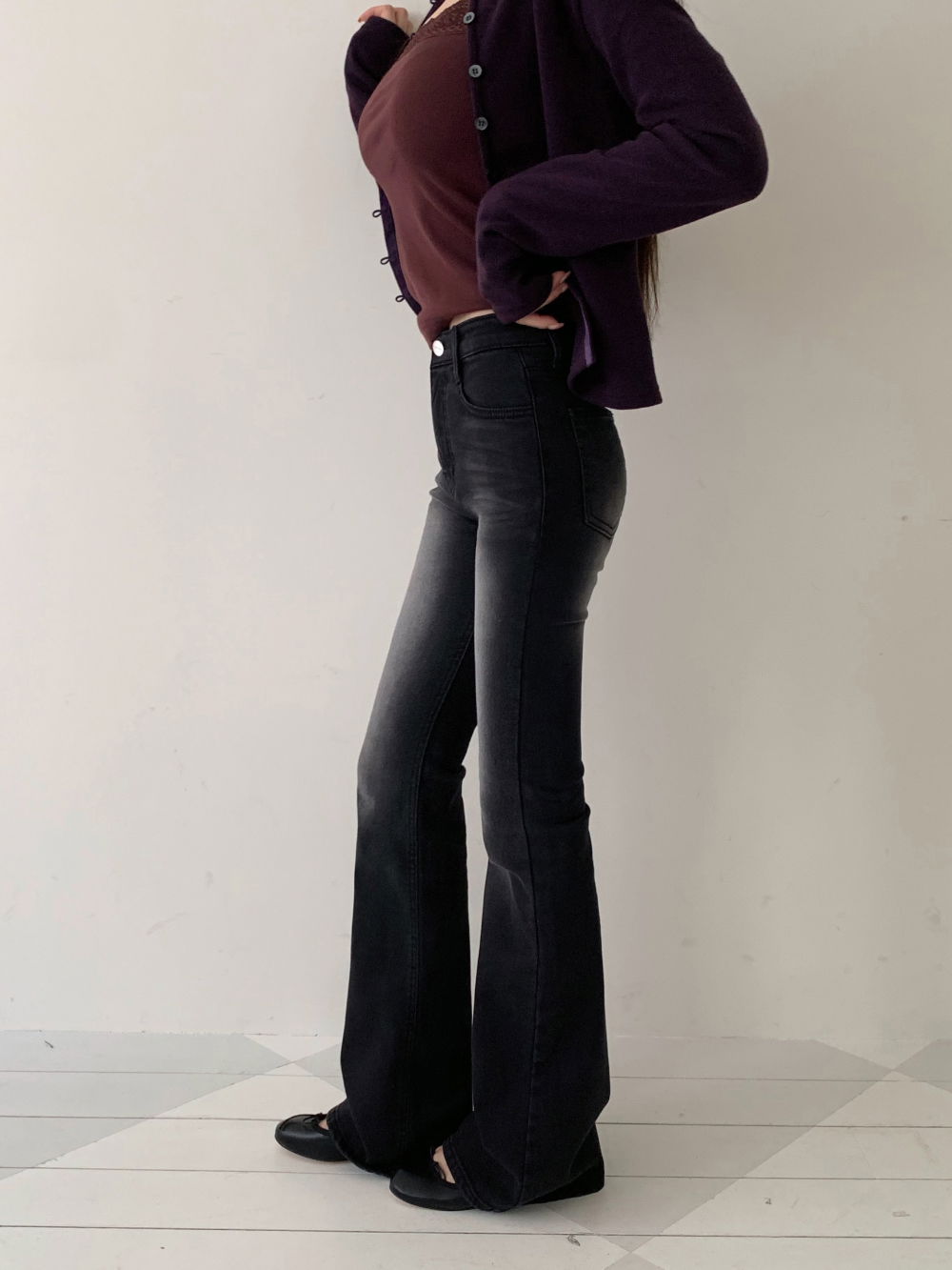 바지 모델 착용 이미지-S1L12