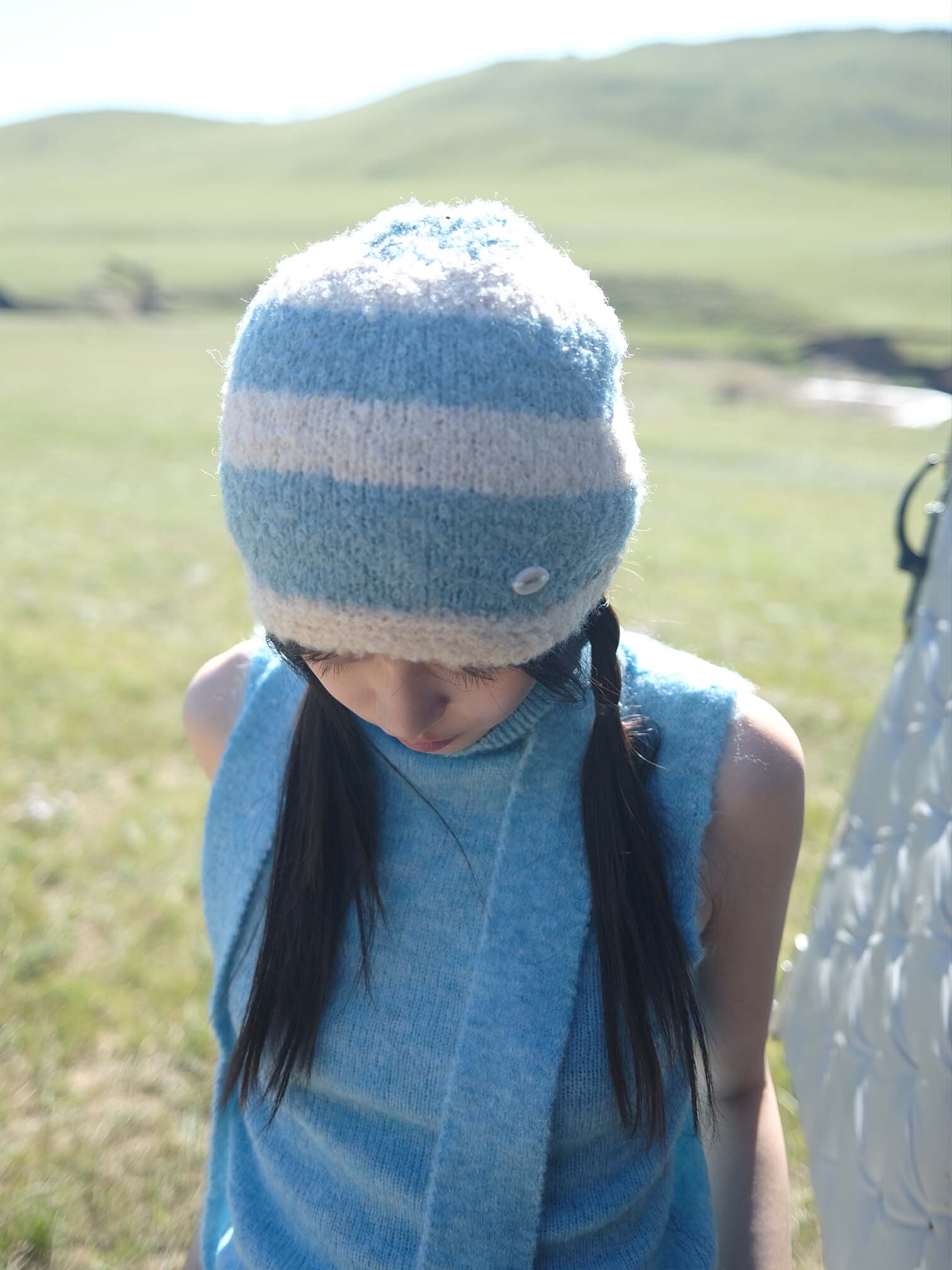 favorite button wool beanie 帽子