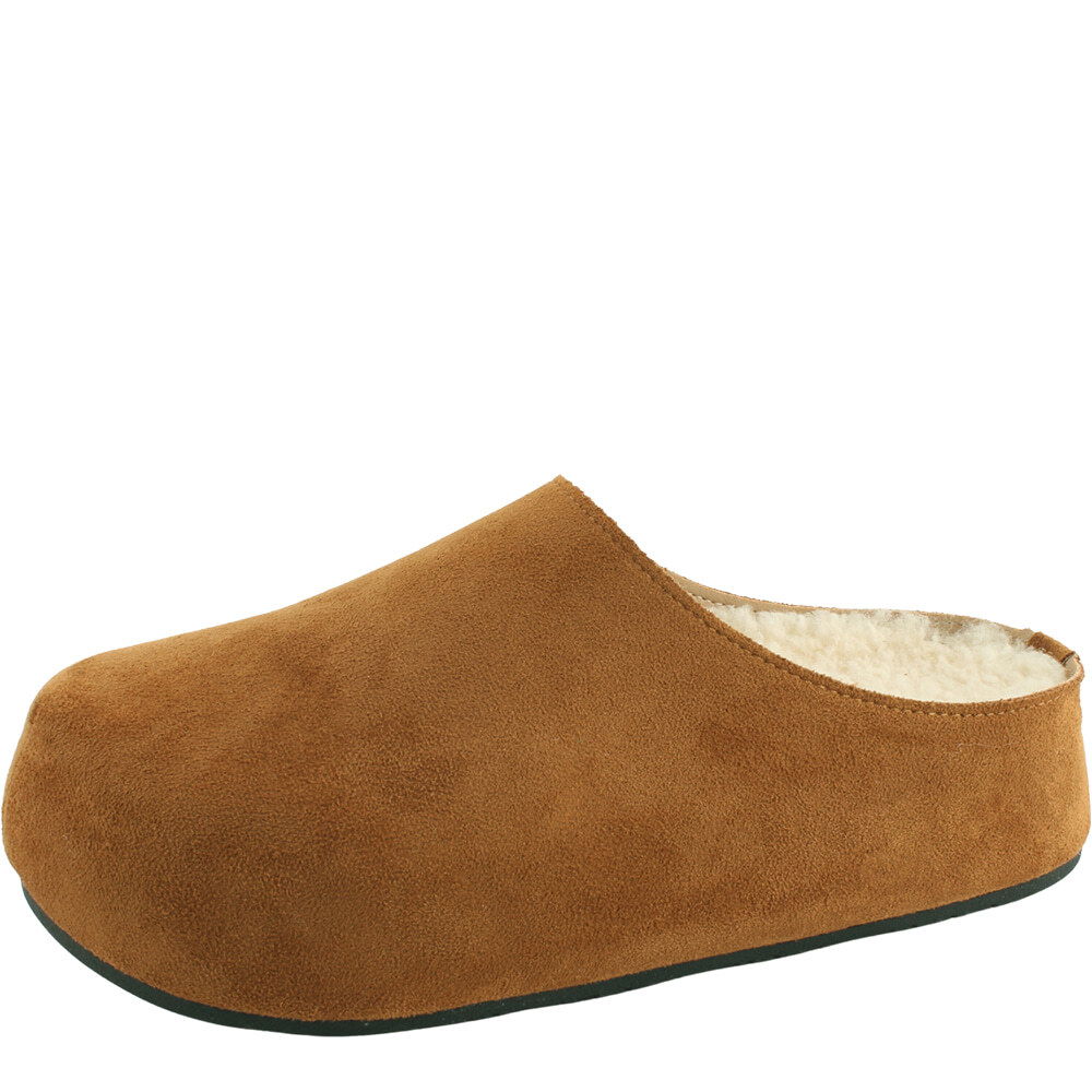 양털 스웨이드 퍼 블로퍼 슬리퍼 카멜