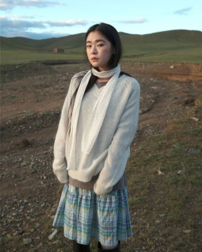 Mohair Touch V-Neck Knitwear *Mint Same-Day Shipping Available