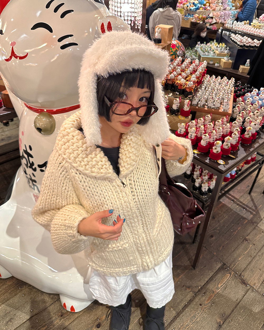 긴팔 티셔츠 모델 착용 이미지-S1L74