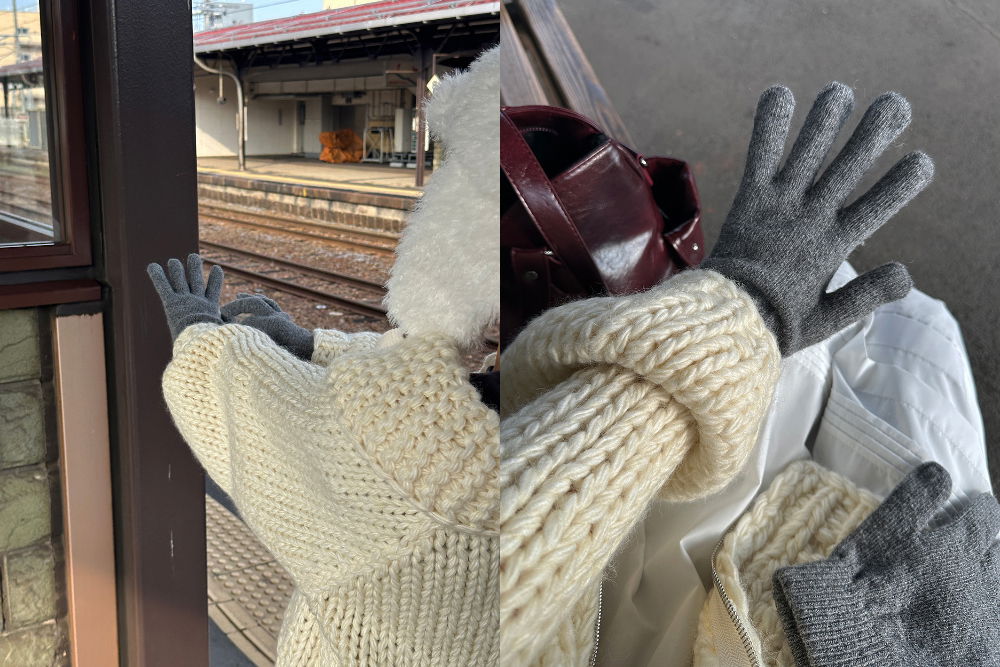 긴팔 티셔츠 모델 착용 이미지-S1L123