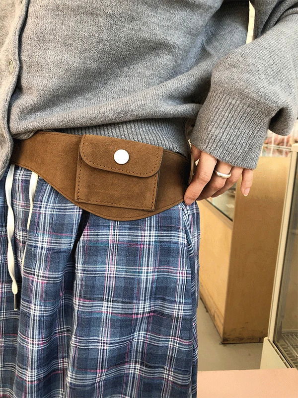 suede pocket belt (Delayed delivery) 腰带