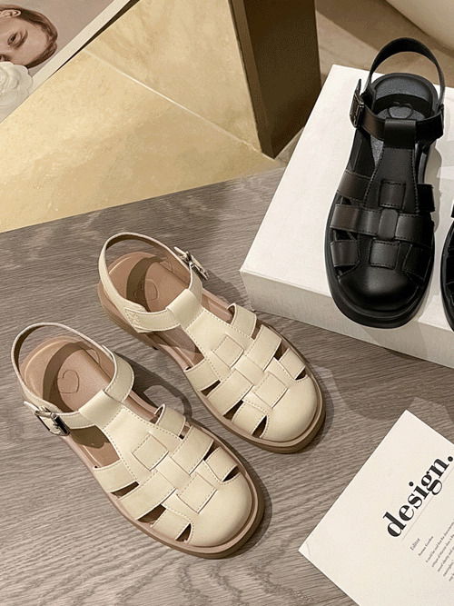 Hold Gladiator Cushioned Weaving Twisted Strap Sandals S#YW067