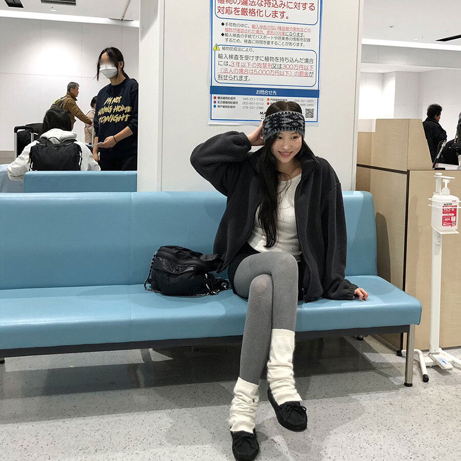 圖騰印花針織髮帶