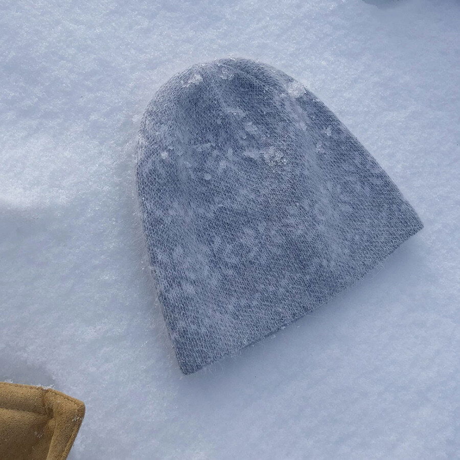 湯姆北歐風兔毛針織毛帽