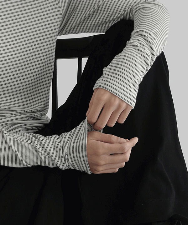 Niez Stripe Basic Long Sleeve T-Shirt 长袖上衣
