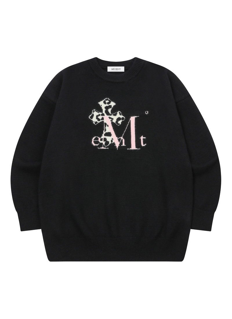 SAHARA LEOPARD CROSS KNIT UNISEX 針織衫