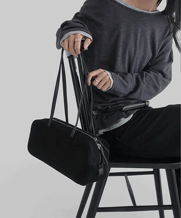 Syed Square Suede Shoulder Bag