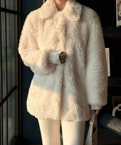 Rondi Pogle Faux Fur Half Fur Coat Jacket