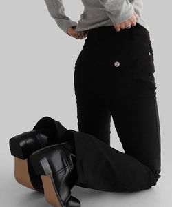 Teehemo Pocket Fleece-lined Flared Cotton Pants