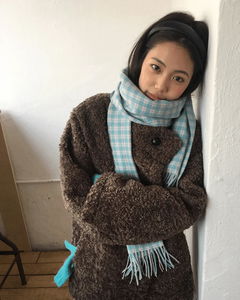 Fine Wool Check Muffler *All colors available for same-day shipping