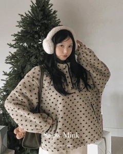 Snow Mink Folding Collapsible Mink Fur Buddle Winter Earmuffs