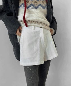 ロエバンコーデュロイショートパンツ