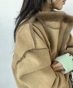 Stacie Cara Zip-Up Shearling Jacket