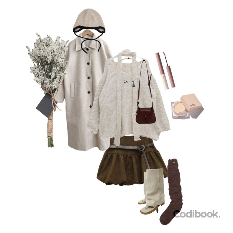 Codi 루나 컨실 팟 7g #Makeup,wannabemuse 투웨이 금장 라운드 가죽 토트 앤 크로스백 스트랩 반달 미니백 여행가방,anyonemore 르비 별 펜던트 가죽 끈목걸이 (2color)등을 매치한 코디