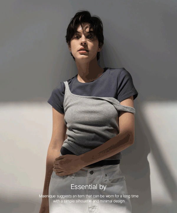 Isol Basic Ribbed Square Neck Sleeveless