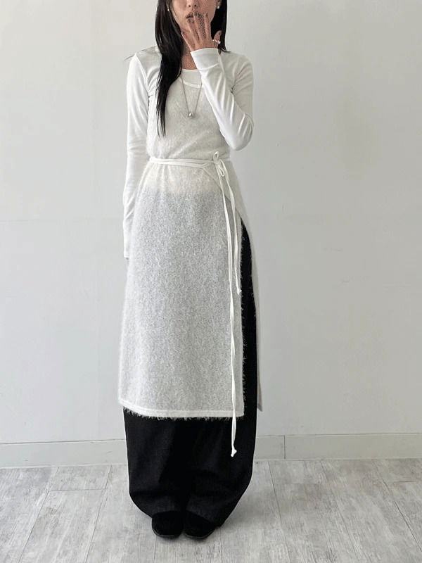 Fringe Halter Neck Layered Dress