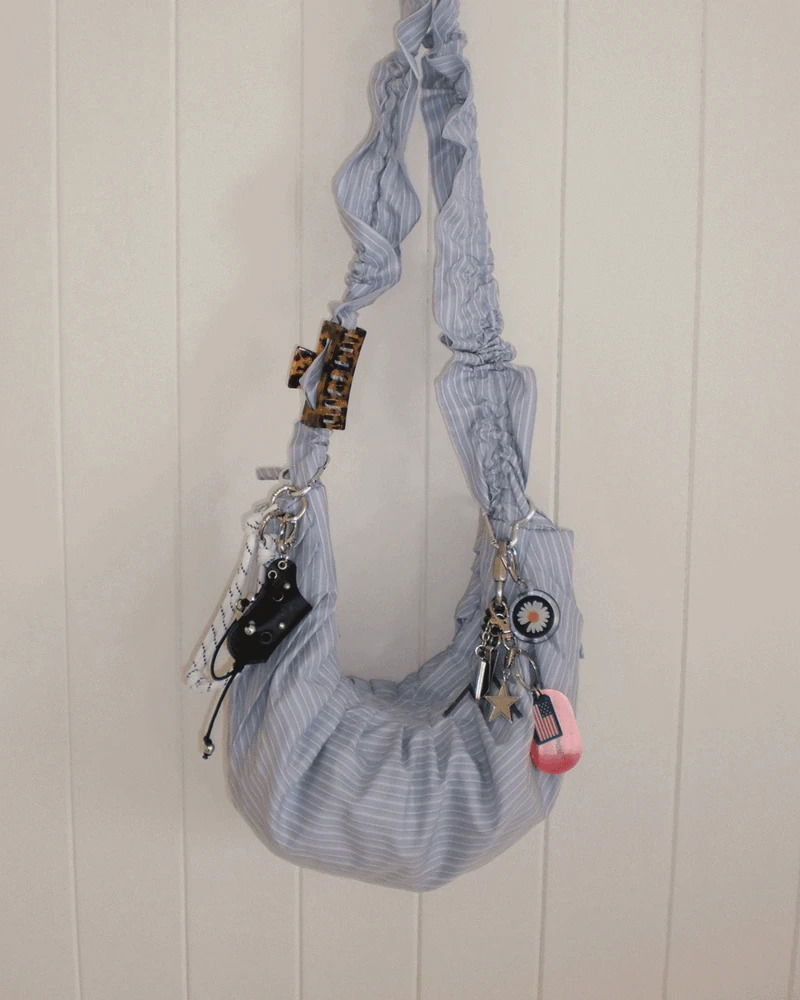 Ore Stripe Shirring Shoulder Crossbody Bag 肩背包