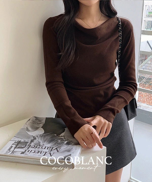 릴로 드레이프 셔링 트임 니트