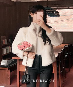 Russ high-neck fur jacket