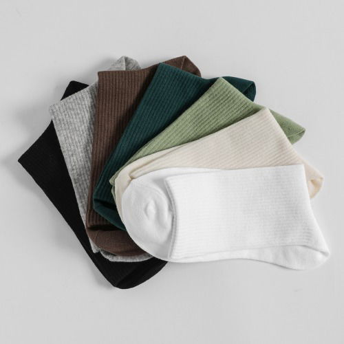 Ribbed Daily Long Socks Ribbed