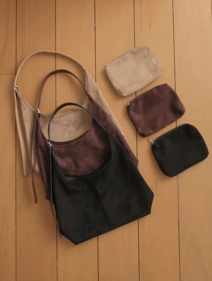 스웨이드 파우치 세트 가방