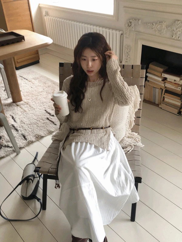 波希米亞木頭編織皮帶