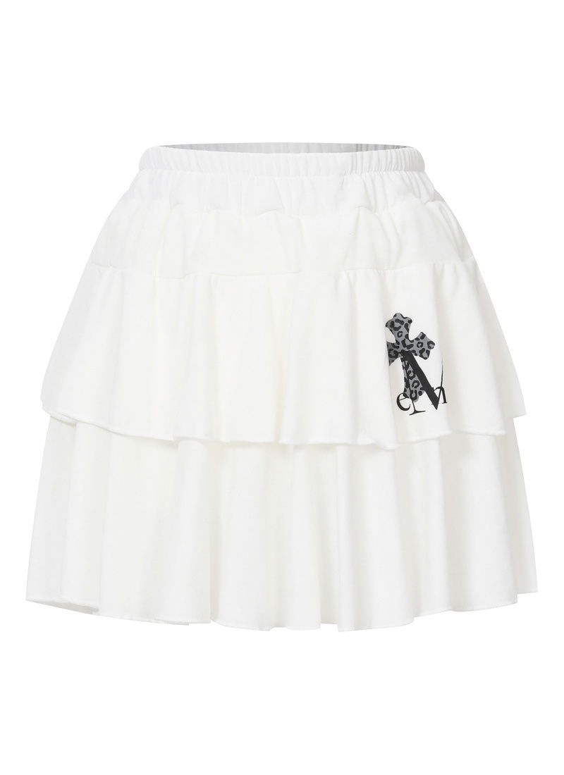 薩哈拉豹紋層次交叉裙