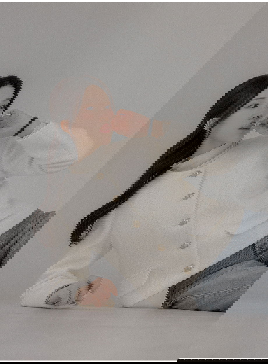 리리앤코 라플레쥬 부클 골드버튼 자켓