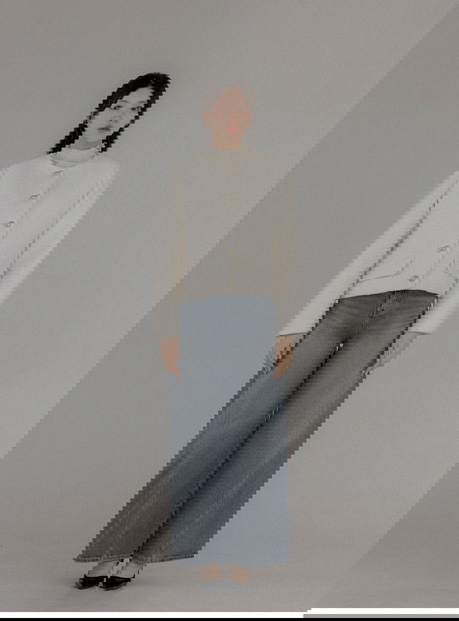 리리앤코 라플레쥬 부클 골드버튼 자켓