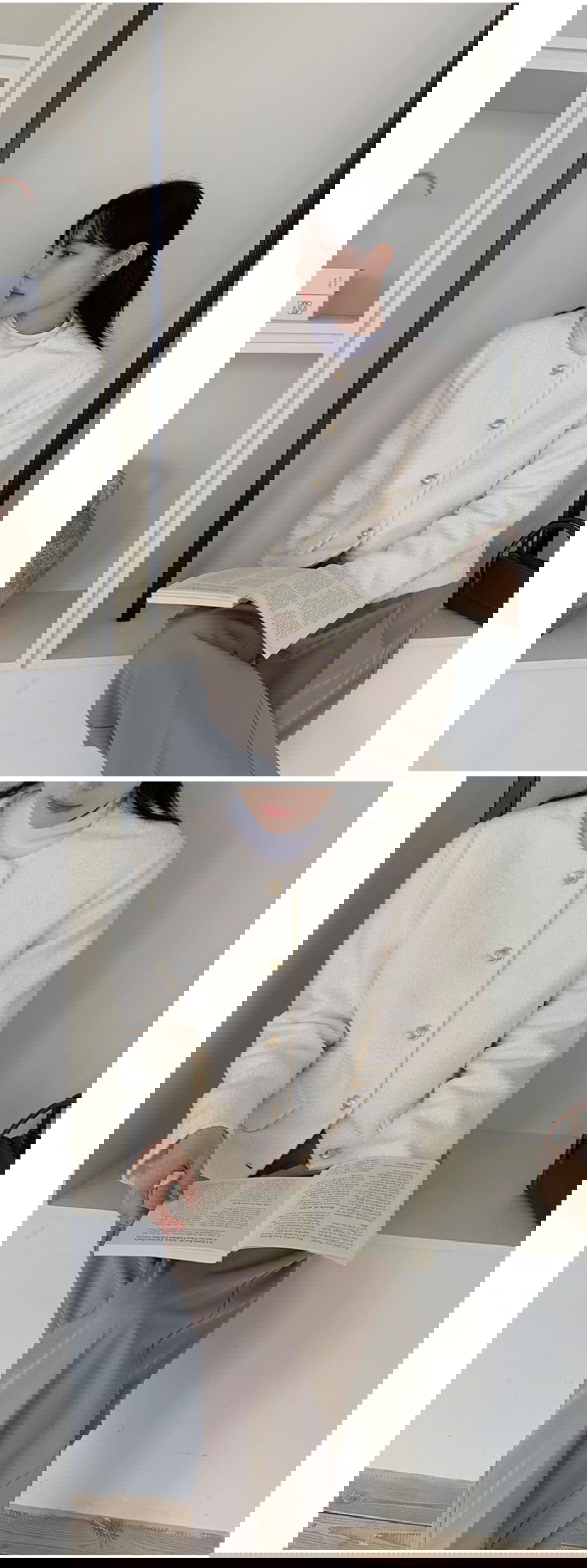 리리앤코 라플레쥬 부클 골드버튼 자켓