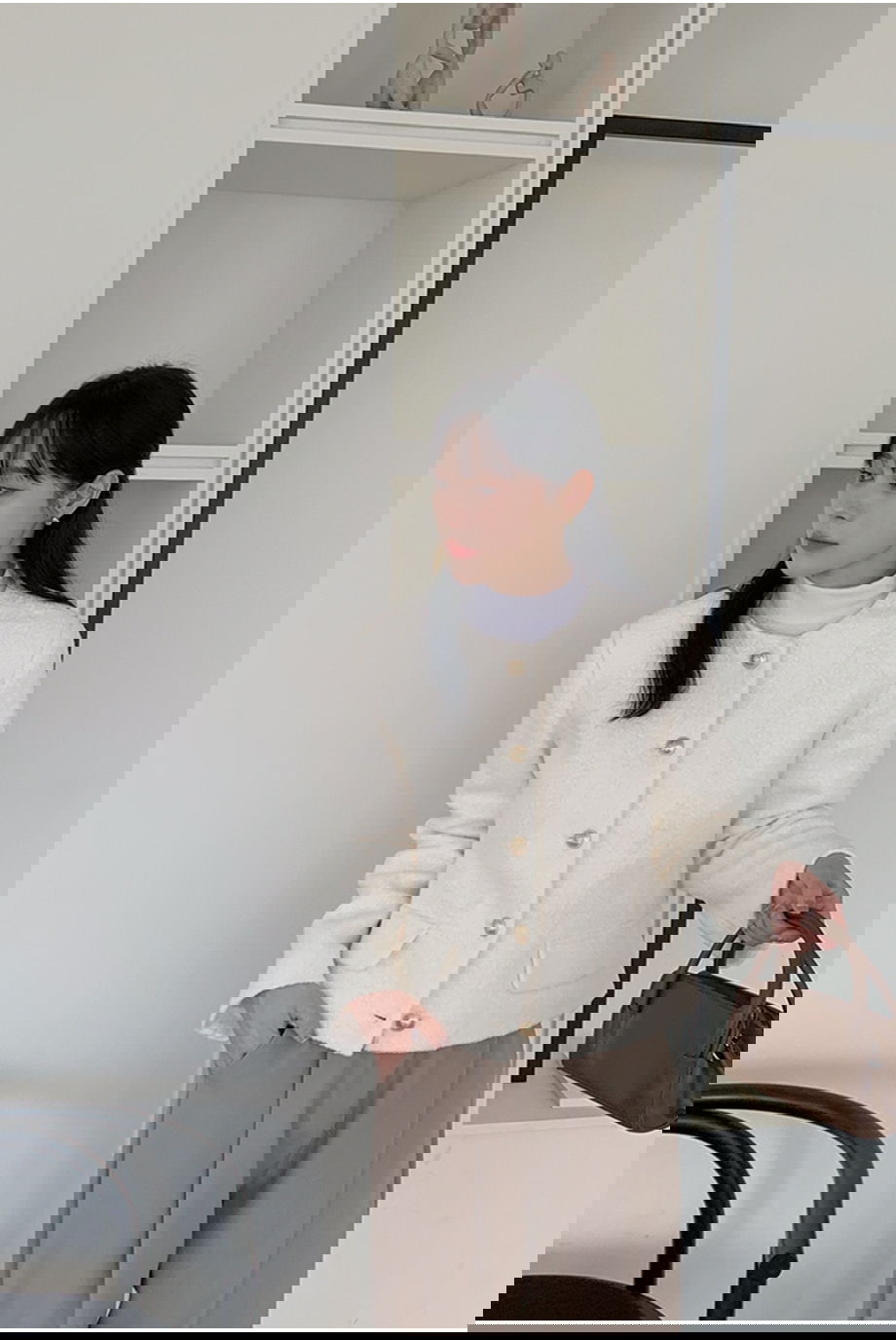 리리앤코 라플레쥬 부클 골드버튼 자켓