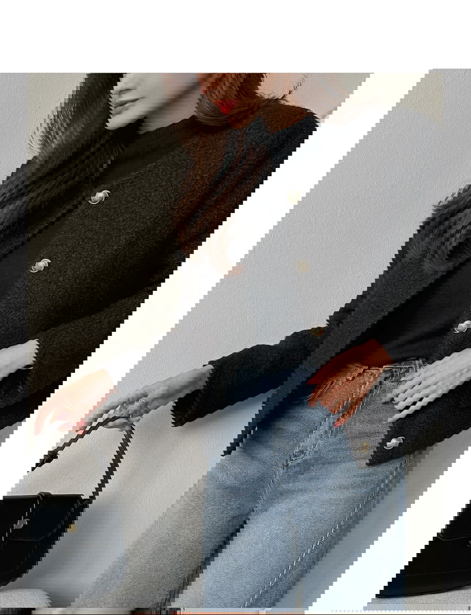 리리앤코 라플레쥬 부클 골드버튼 자켓