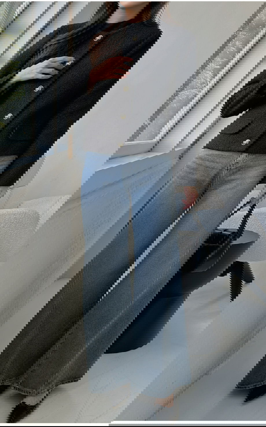 리리앤코 라플레쥬 부클 골드버튼 자켓