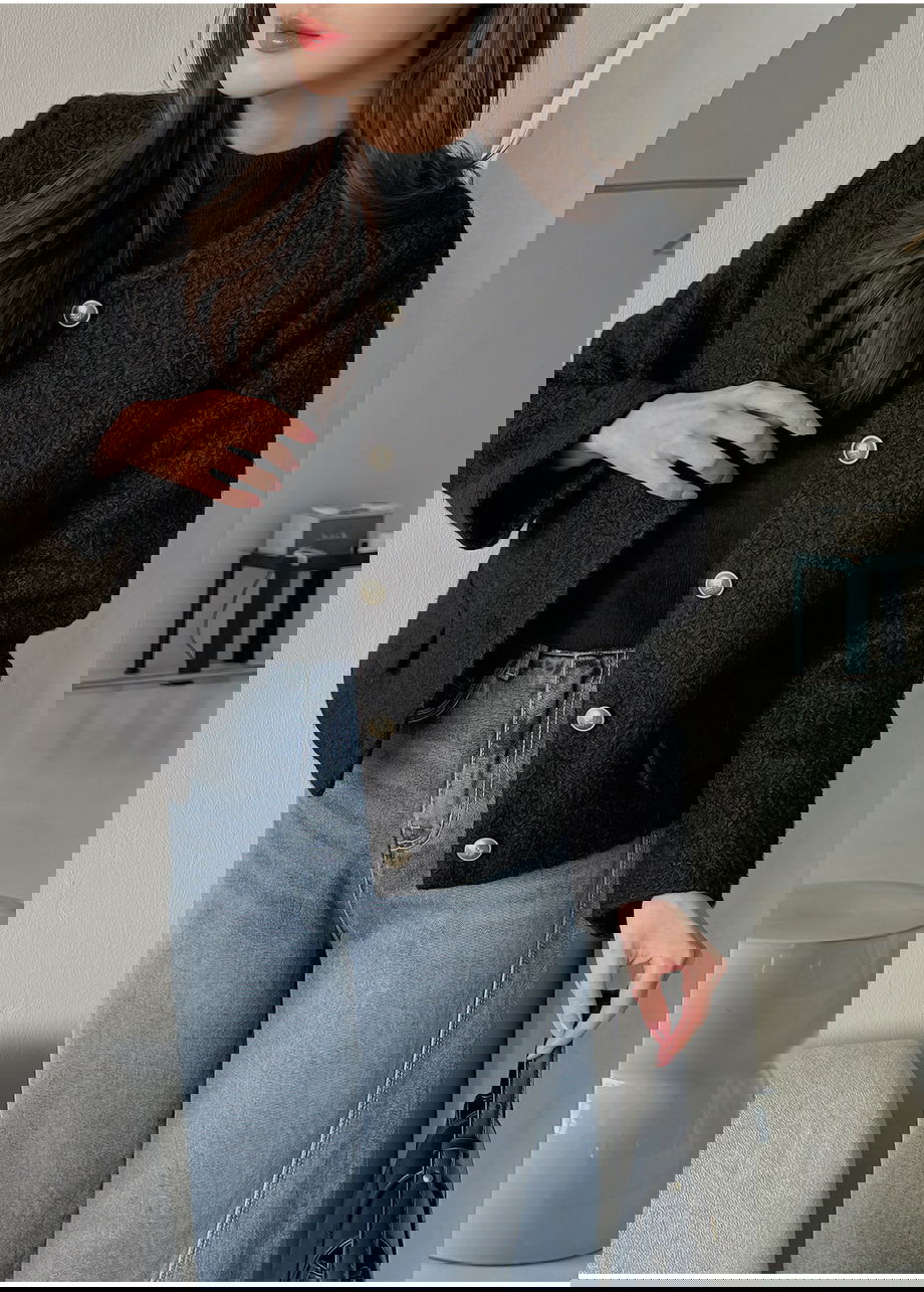 리리앤코 라플레쥬 부클 골드버튼 자켓