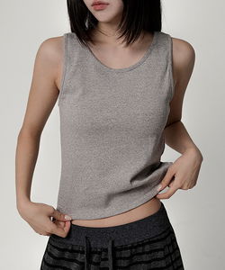 Sleeveless Basic U-Neck Fleece Fleece-lined Inner Cami