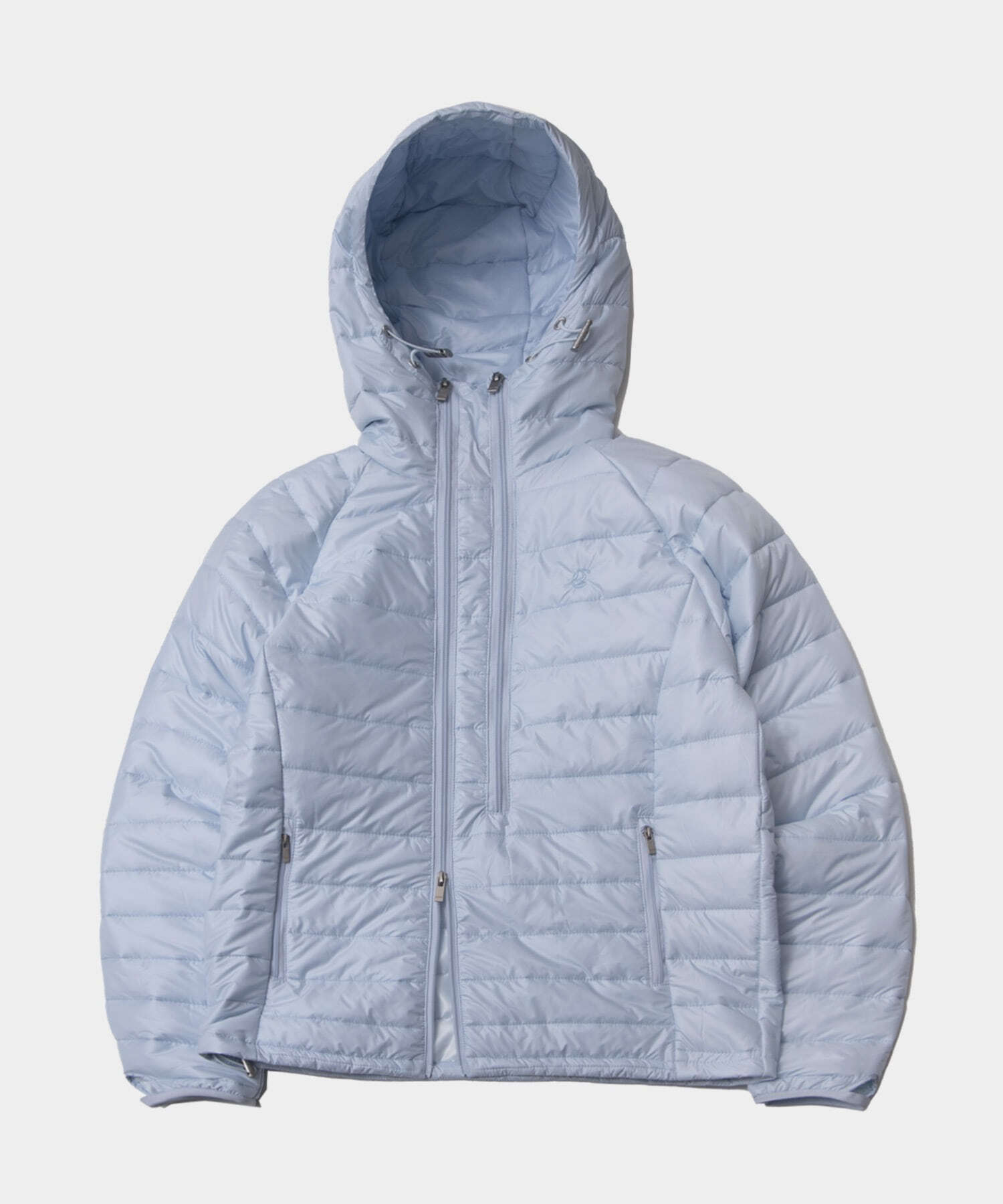 輕量連帽側邊拉鍊設計羽絨外套