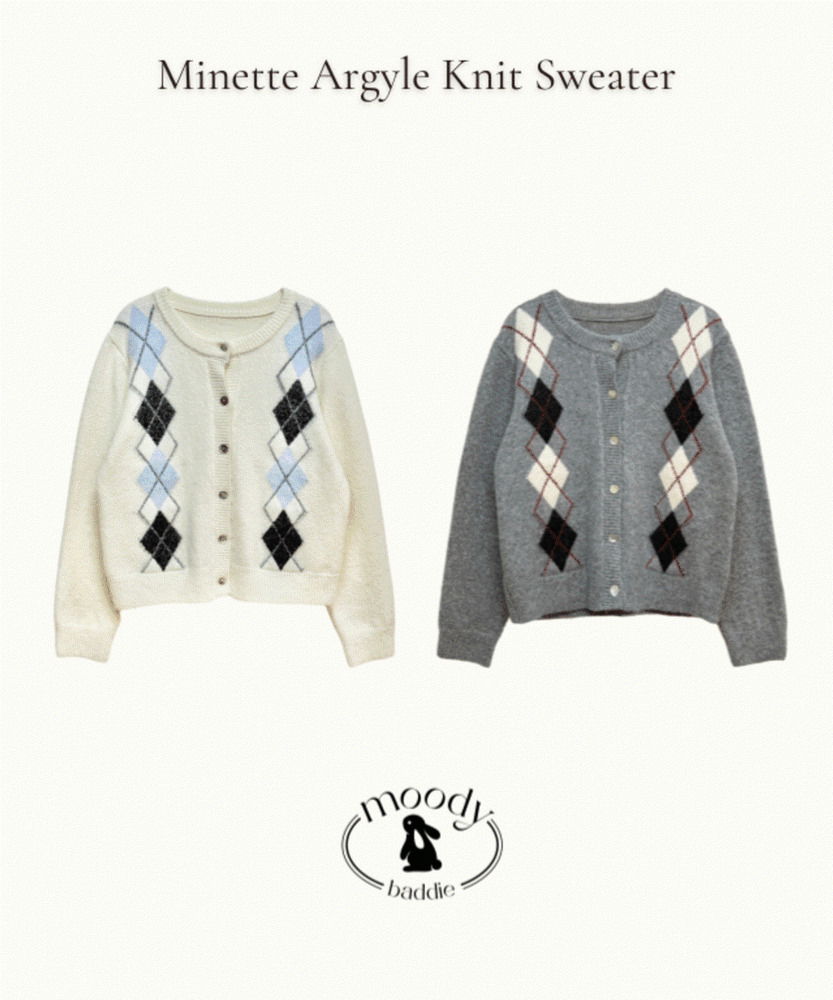 Minette Argyle Cardigan 开襟衫