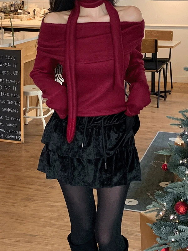 Pig Velvet Cancan Mini Skirt 裙子