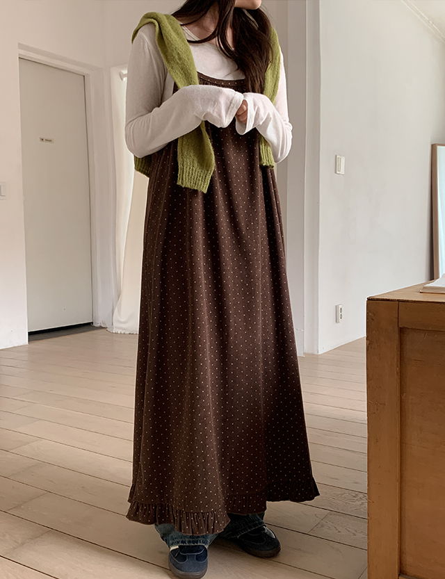 Bubble Tea Layered Bustier Long Dress 85400