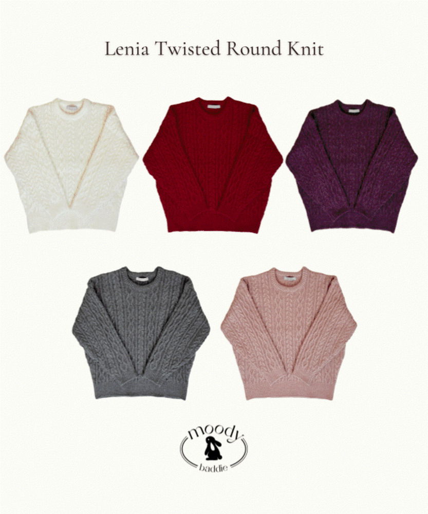 レニアケーブルラウンドニット