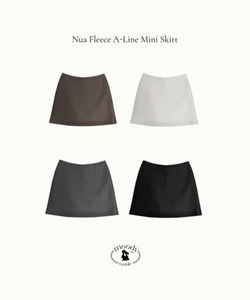 Newa Fleece-lined A-line mini skirt
