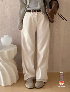 Cotton Balloon Corduroy Fleece Wide Pants - 4 colors/S, M, L