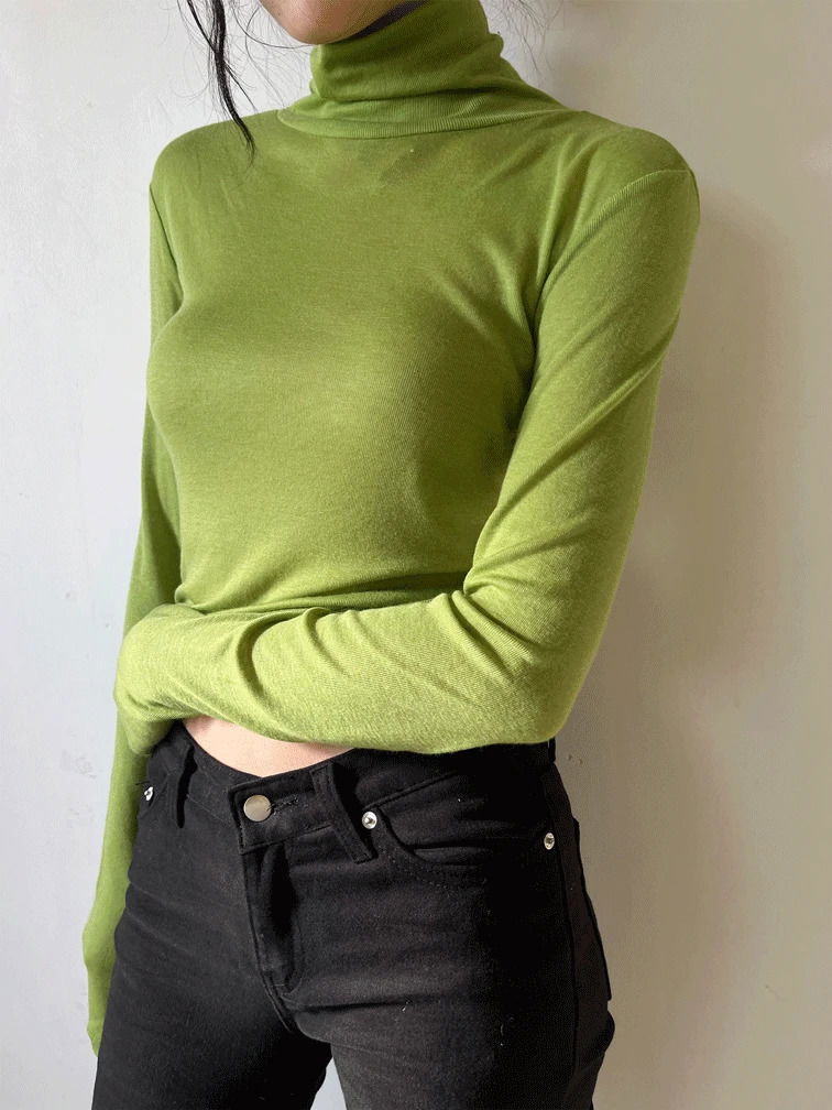 Lazy Sheer Turtleneck T