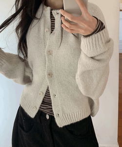 Luard Loose-fit Wool Round Knitwear Cardigan - 6 Colors