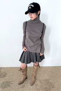 mohair high-neck knit (2color)